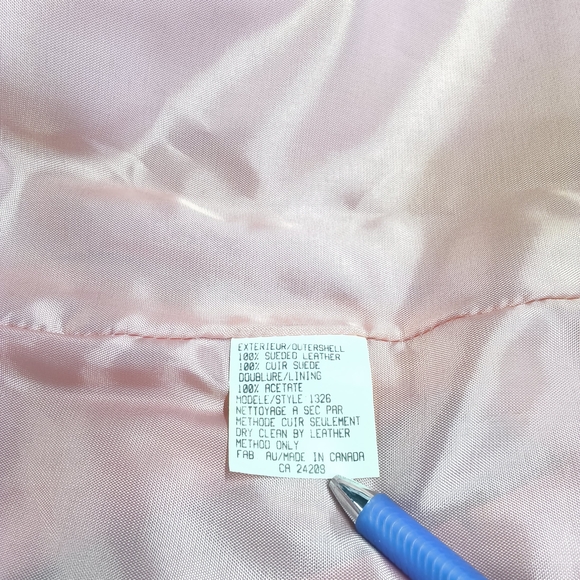 Vintage Pink Suede Fringe Western Jacket - Size M "Made in Canada" - Picture 7 of 14